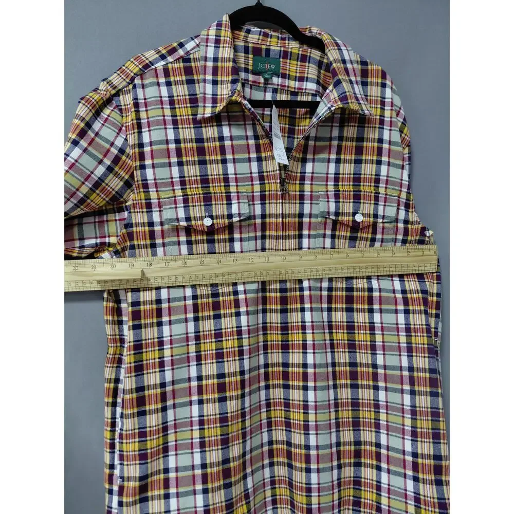 NWT J.Crew BN629 Down Multicolor Plaid Button-Down Shirt Men Size L